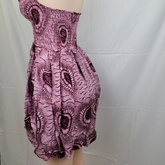 NWOT Mini Bubble African Print Dress - Picture 7 of 8